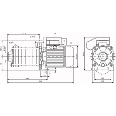 Повысительный насос Wilo-Economy MHIL303-E-1-230-50-2